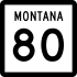Montana Highway 80 marker