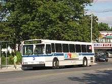 The Q25 bus traveling northboun on Kissena Boulevard in Kew Gardens Hills