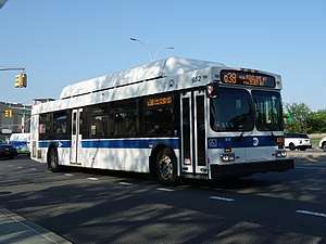 A bus on the Q38 lline