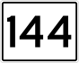 State Route 144 marker