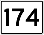 State Route 174 marker