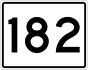 State Route 182 marker