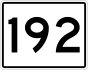 State Route 192 marker