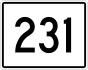 State Route 231 marker