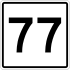 State Route 77 marker