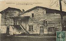 Carte postale ancienne de la maison des Dumollard, à Dagneux.