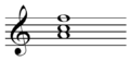 First inversion F major chord: A,C,F.
