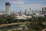 Skyline of Manila, the most densely populated city and capital of the Philippines