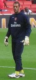 Manuel Almunia in Arsenal regalia, 2007