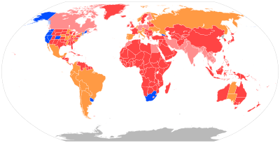 Map of world cannabis laws