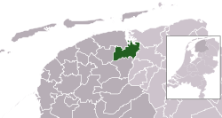 Location of Kollumerland en Nieuwkruisland
