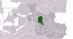Highlighted position of Dalfsen in a municipal map of Overijssel