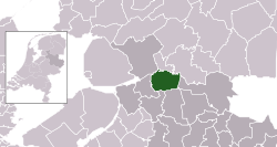 Highlighted position of Staphorst in a municipal map of Overijssel