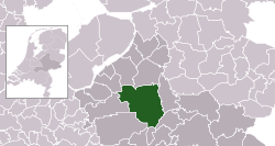 Highlighted position of Apeldoorn in a municipal map of Gelderland