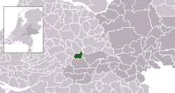 Highlighted position of Culemborg in a municipal map of Utrecht
