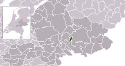 Highlighted position of Doesburg in a municipal map of Gelderland