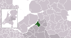 Highlighted position of Elburg in a municipal map of Gelderland