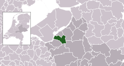 Highlighted position of Ermelo in a municipal map of Gelderland