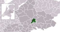 Highlighted position of Rheden in a municipal map of Gelderland