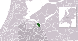 Highlighted position of Bunschoten in a municipal map of Utrecht
