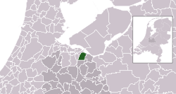 Highlighted position of Eemnes in a municipal map of Utrecht