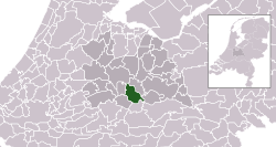 Highlighted position of Houten in a municipal map of Utrecht