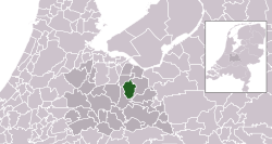 Highlighted position of Soest in a municipal map of Utrecht