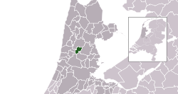 Highlighted position of Graft-De Rijp in a municipal map of North Holland