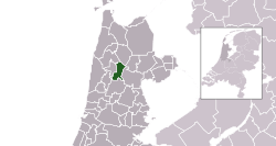 Highlighted position of Heerhugowaard in a municipal map of North Holland