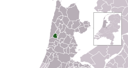 Highlighted position of Heiloo in a municipal map of North Holland