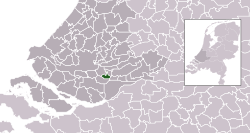Highlighted position of Hendrik-Ido-Ambacht in a municipal map of South Holland