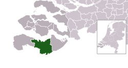 Location of Terneuzen