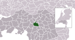 Highlighted position of Boxtel in a municipal map of North Brabant