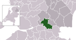Highlighted position of De Wolden in a municipal map of Drenthe