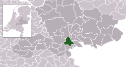 Highlighted position of Lingewaard in a municipal map of Gelderland