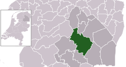 Highlighted position of Midden-Drenthe in a municipal map of Drenthe