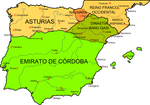 Multicolored map of the Iberian peninsula