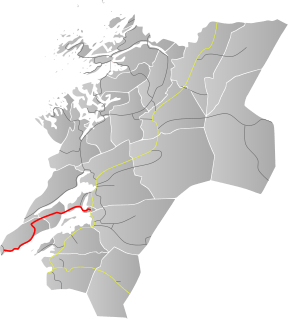 Map of northern Trøndleag county showing the location of Fv755.