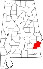 State map highlighting Barbour&#32;County