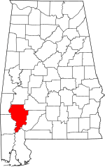 State map highlighting Clarke&#32;County