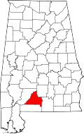 State map highlighting Conecuh&#32;County
