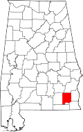 State map highlighting Dale&#32;County