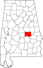 State map highlighting Elmore&#32;County