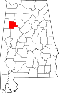 State map highlighting Fayette&#32;County