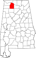 State map highlighting Lawrence&#32;County