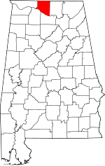 State map highlighting Limestone&#32;County