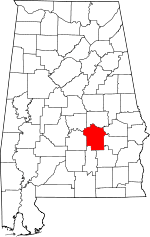 State map highlighting Montgomery&#32;County