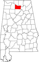 State map highlighting Morgan&#32;County