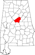 State map highlighting Shelby&#32;County