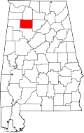 State map highlighting Winston&#32;County